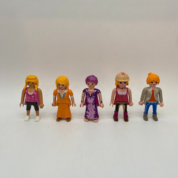 Geobra Playmobil Girls/Women Lot of 5 Figurines - Picture 1 of 6